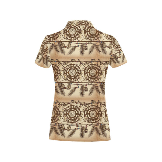 Dream catcher vintage native Women's Polo Shirt