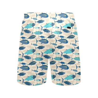 Tuna Fish Print Design LKS302 Men's Swim Trunks Beach Shorts