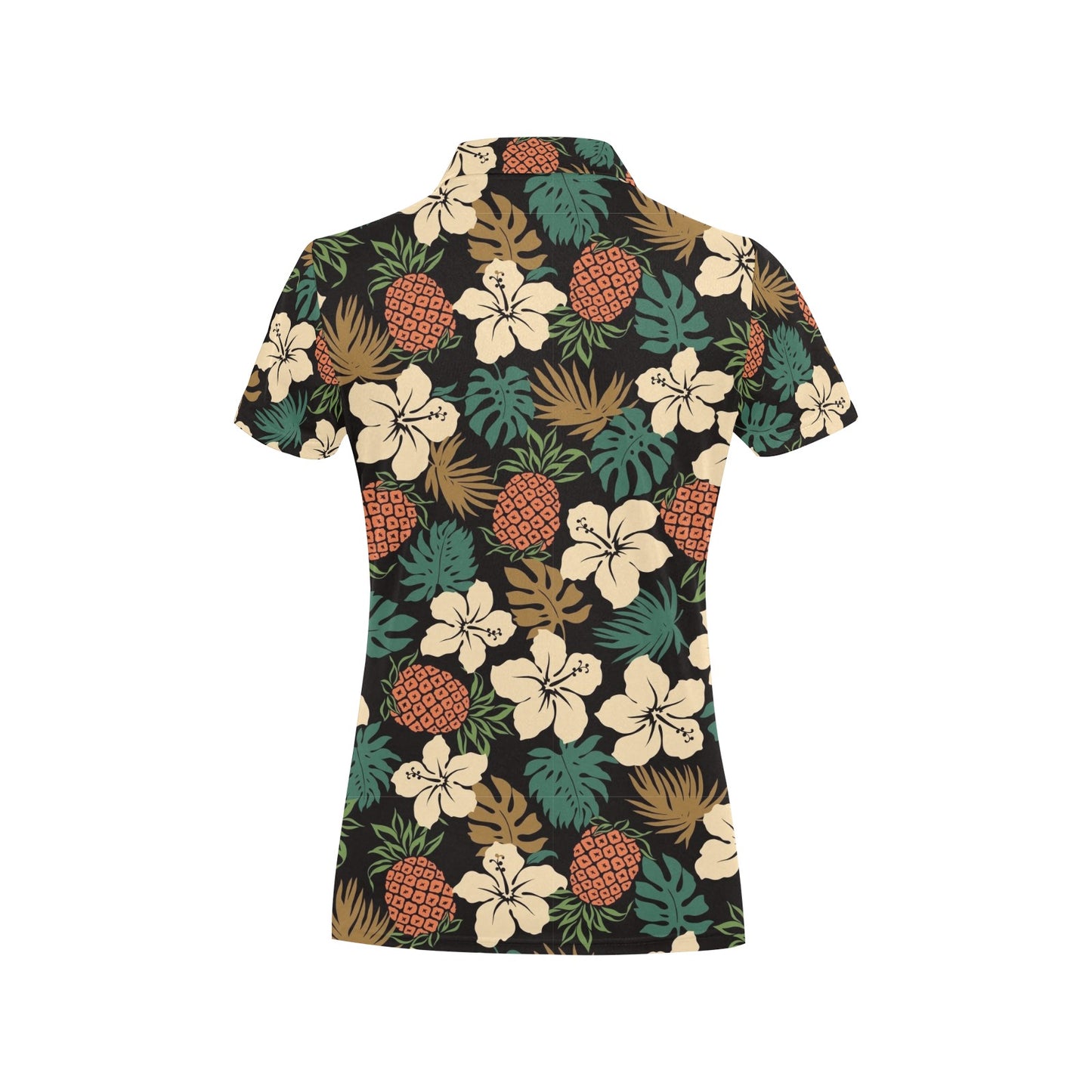 Hawaiian Themed Pattern Print Design H08 Women's Polo Shirt