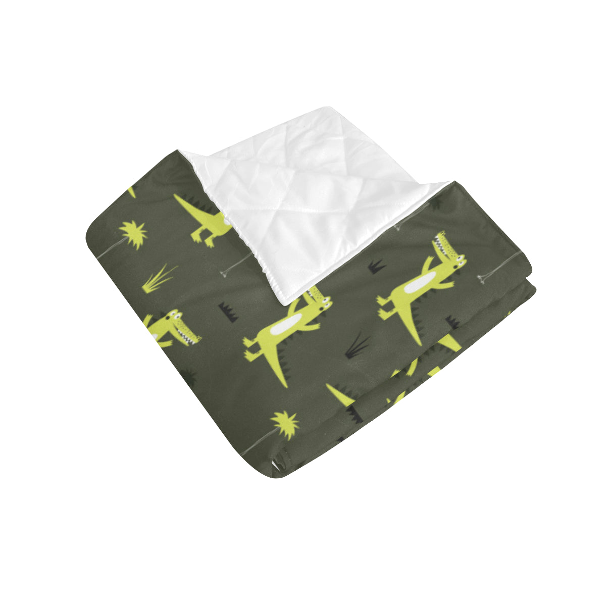 Alligator Pattern Print Design 05 Premium Quilt
