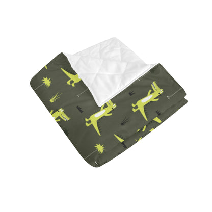 Alligator Pattern Print Design 05 Premium Quilt