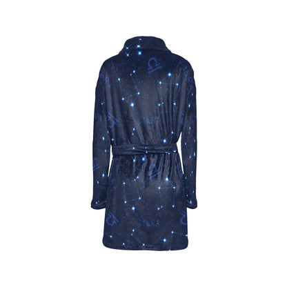 Libra Pattern Print Design 04 Women's Fleece Robe