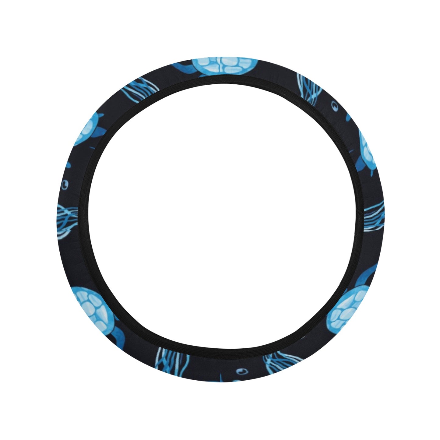 Sea Turtle Print Design LKS3013 Steering Wheel Cover with Elastic Edge