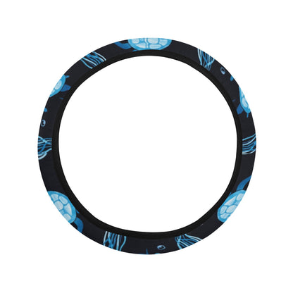 Sea Turtle Print Design LKS3013 Steering Wheel Cover with Elastic Edge