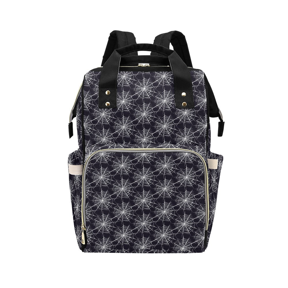 Spider Web Print Design LKS303 Diaper Bag Backpack