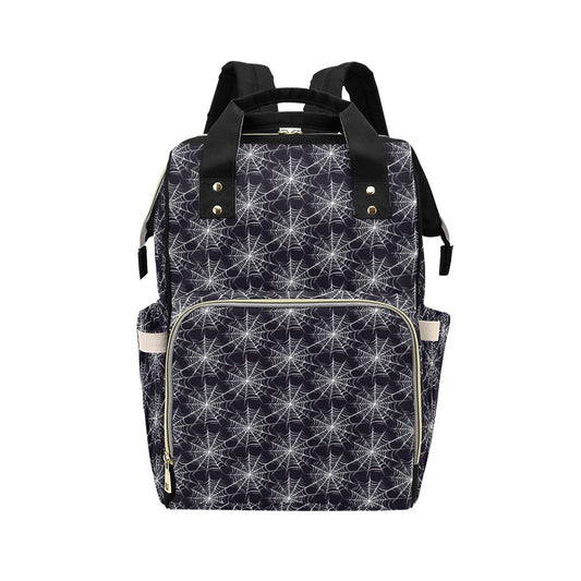 Spider Web Print Design LKS303 Diaper Bag Backpack