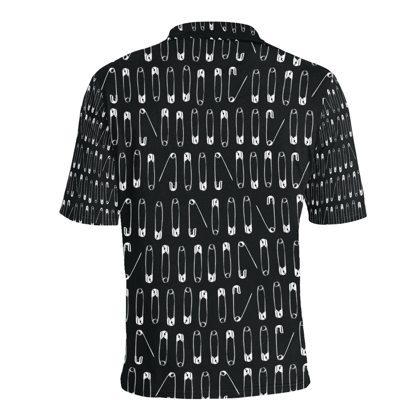 Safety Pin Print Design LKS302 Men Polo Shirt
