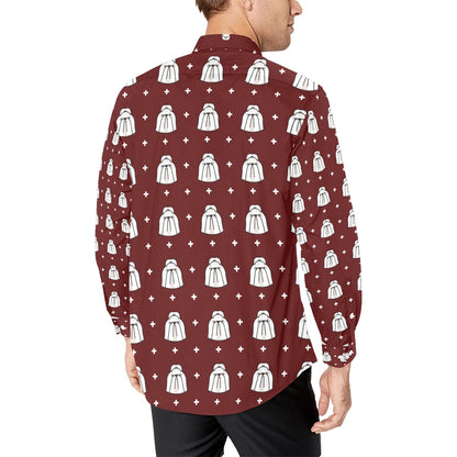 Shih Tzu Print Design LKS301 Men's Long Sleeve Dress Shirt