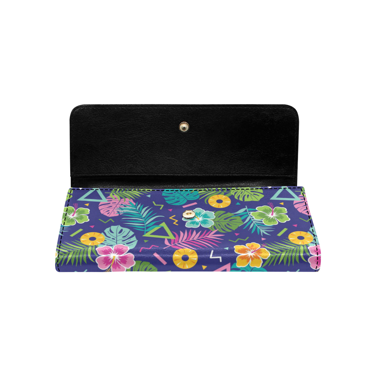 Hawaiian Themed Pattern Print Design H014 Women's Trifold Wallet
