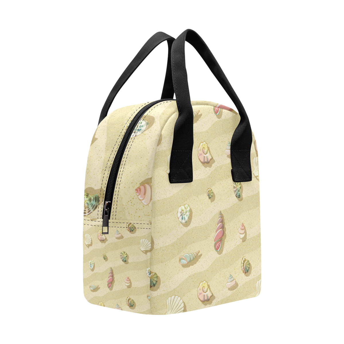 Beach with Seashell Theme Insulated Lunch Bag
