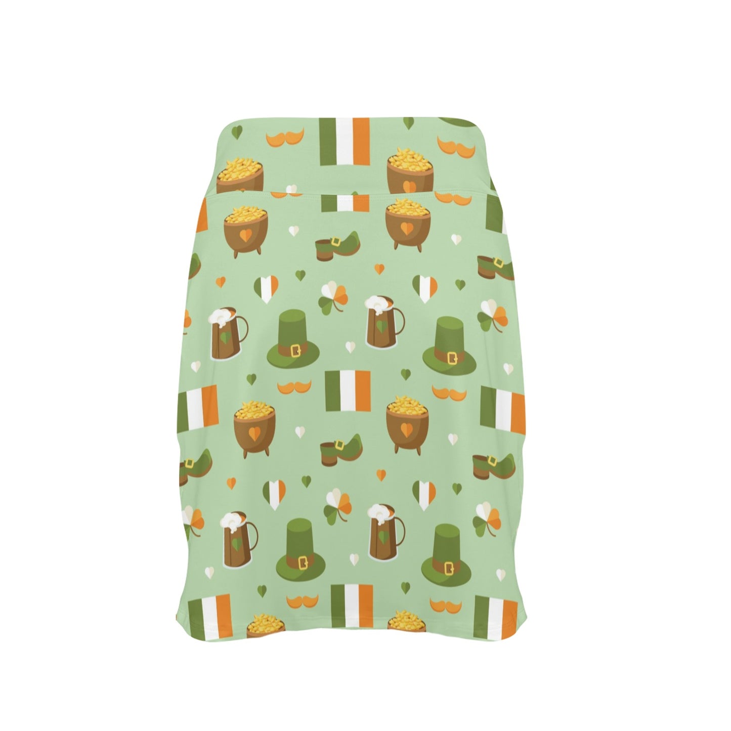 St Patricks Day Print Design LKS302 17" Golf & Pickleball Skort with Pockets