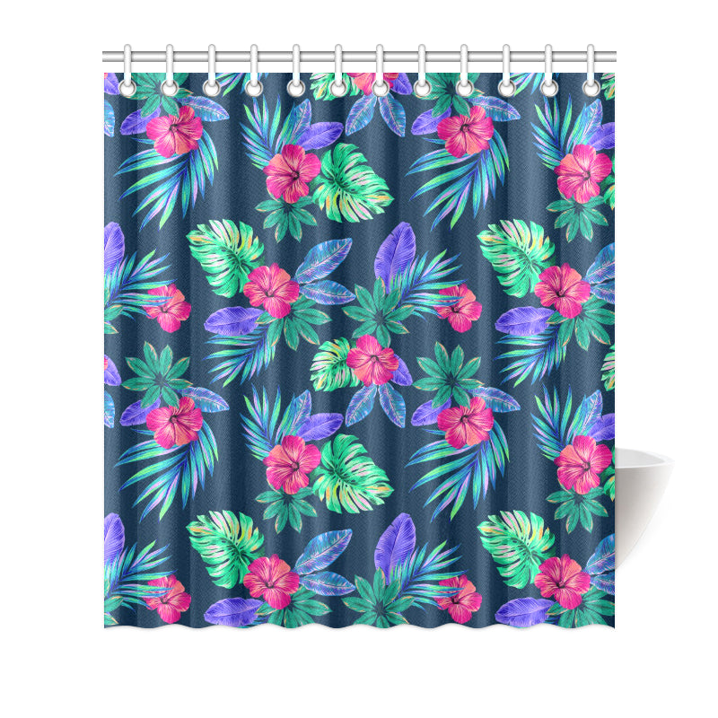 Tropical Flower Pattern Print Design TF09 Shower Curtain