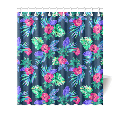 Tropical Flower Pattern Print Design TF09 Shower Curtain