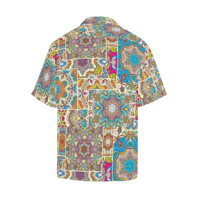 Patchwork Print Design LKS402 Men's Men's Hawaiian Shirt