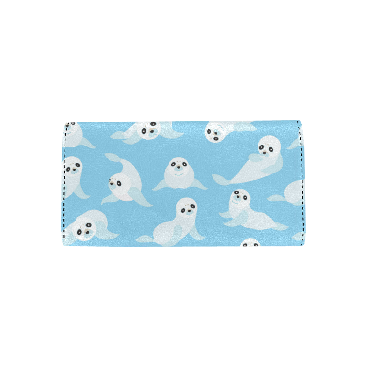 Sea Lion Cute Pattern Print Design 03 Women's Trifold Wallet