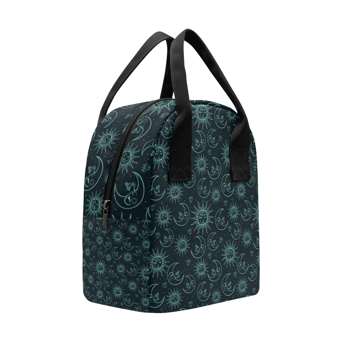 Sun Moon Magic Design Themed Print Insulated Lunch Bag