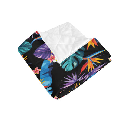 Tropical Flower Pattern Print Design TF018 Premium Quilt