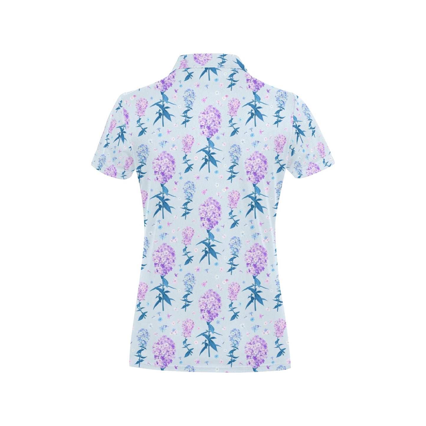 Lilac Pattern Print Design LI05 Women's Polo Shirt