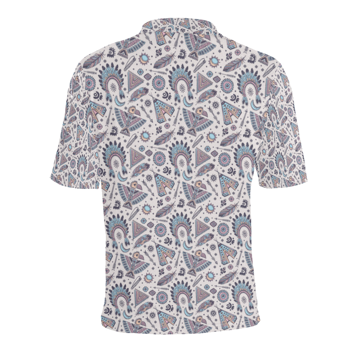 Eagles Native American Indian Symbol Men Polo Shirt