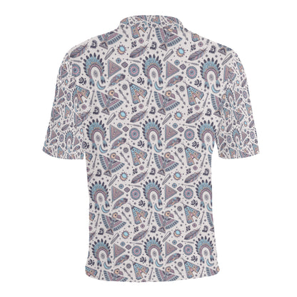 Eagles Native American Indian Symbol Men Polo Shirt