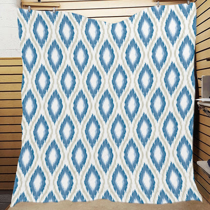 Ikat Pattern Print Design 02 Premium Quilt