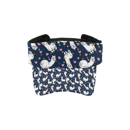Alpaca Heart Star Design Themed Print Unisex Sun Visor
