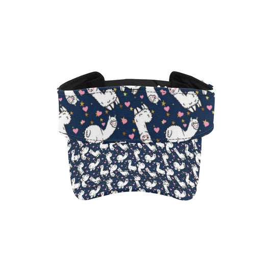 Alpaca Heart Star Design Themed Print Unisex Sun Visor