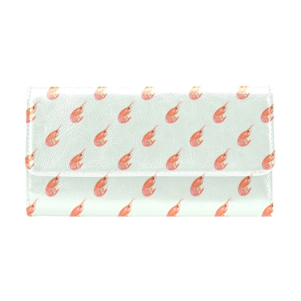 Shrimp Print Design LKS304 Women's Trifold Wallet