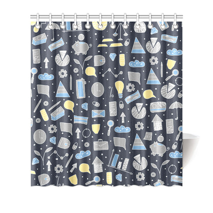 Accounting Financial Pattern Print Design 04 Shower Curtain
