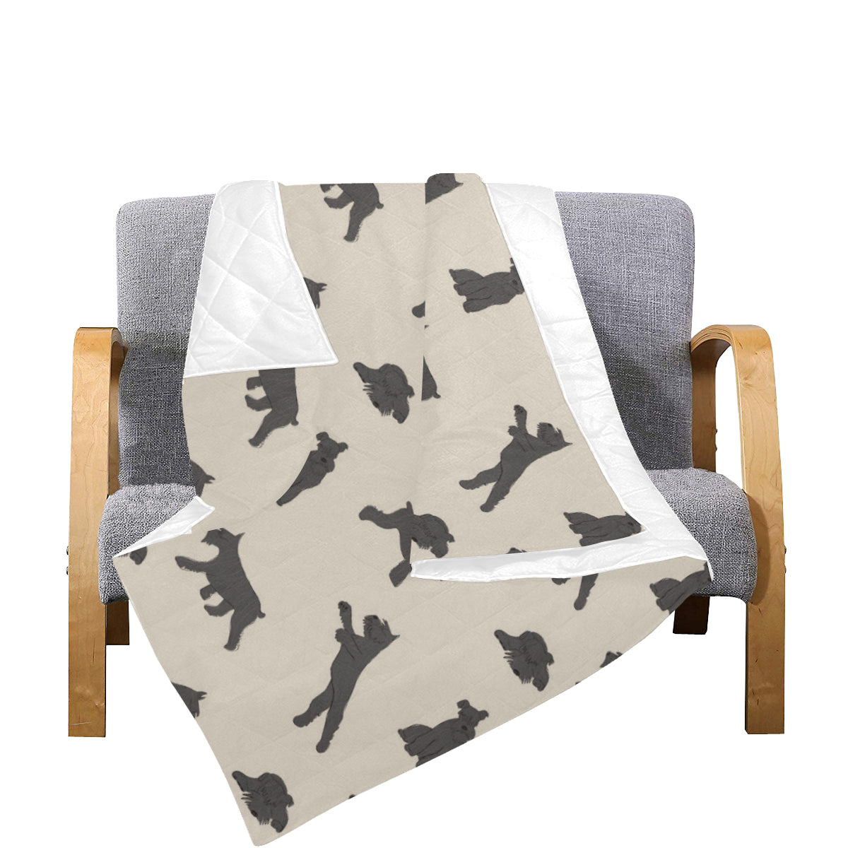 Schnauzers Pattern Print Design A06 Premium Quilt