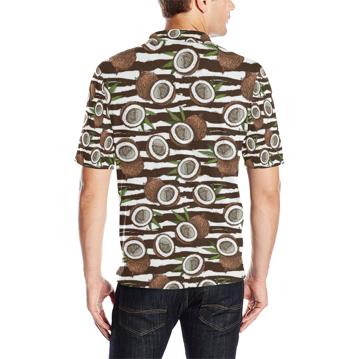 Coconut Pattern Print Design CN04 Men Polo Shirt