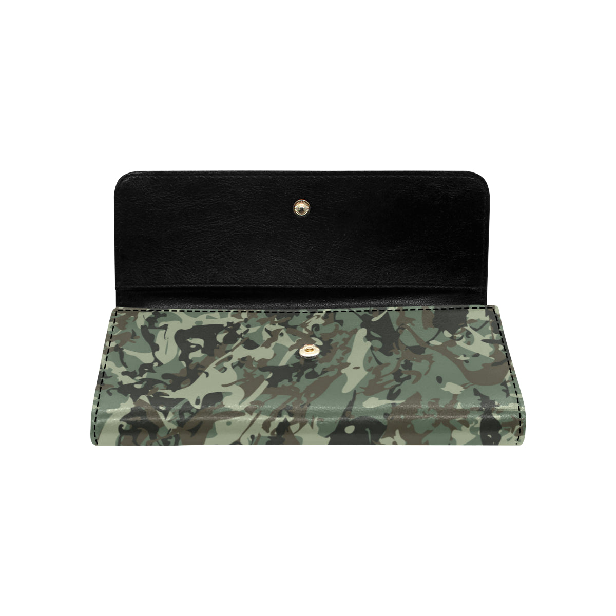 Camouflage Pattern Print Design 06 Women's Trifold Wallet
