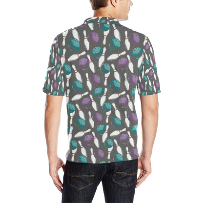 Bowling Pattern Print Design 03 Men Polo Shirt