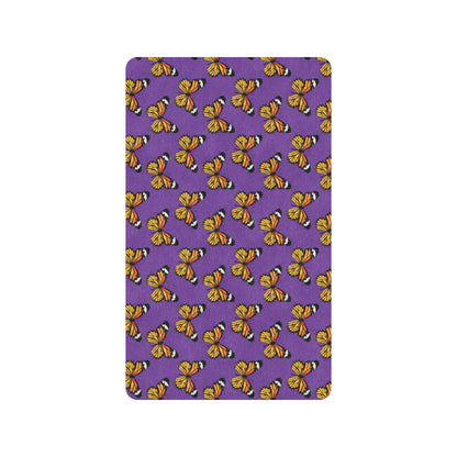 Monarch Butterfly Purple Print Pattern Rubber Doormat