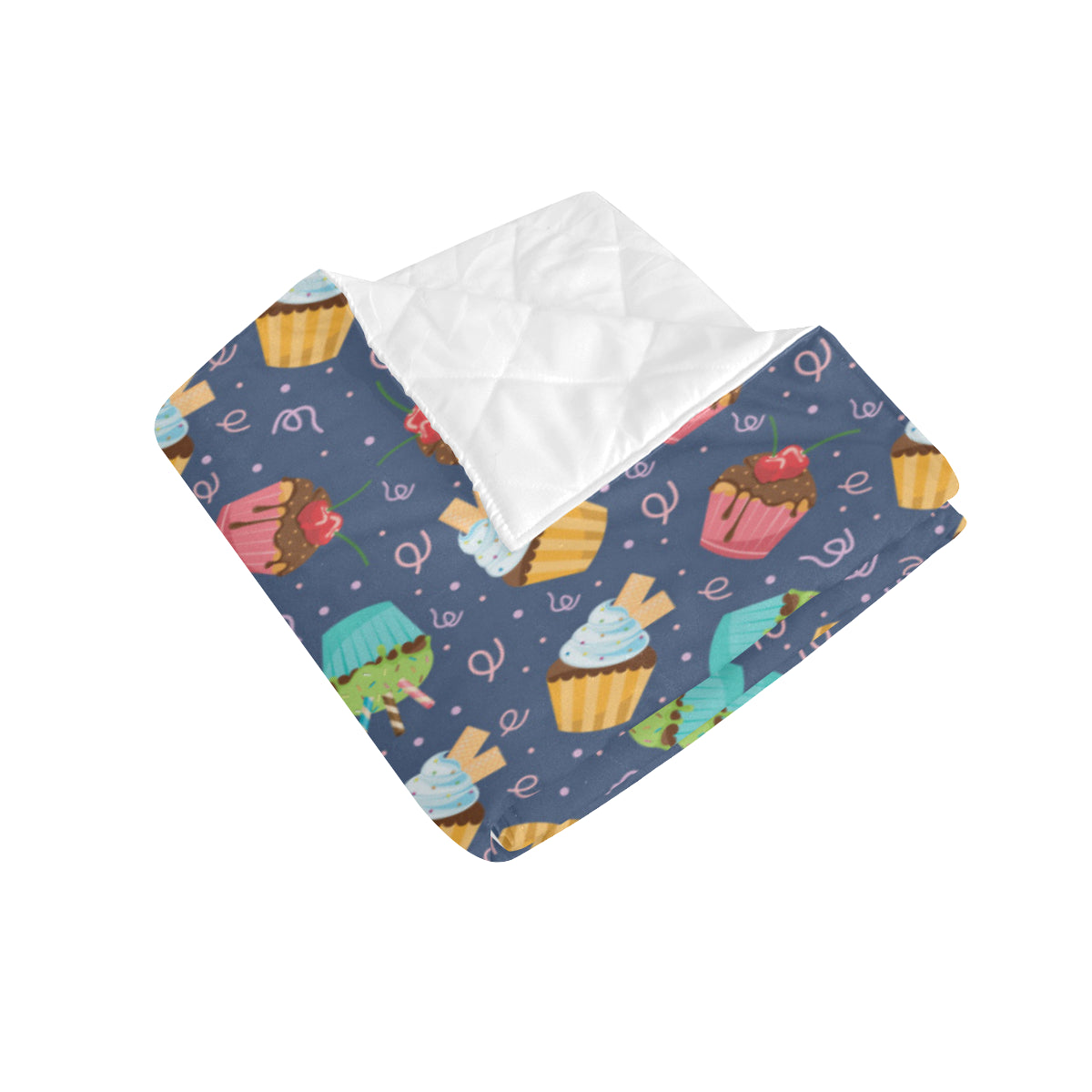Cupcake Pattern Print Design 02 Premium Quilt