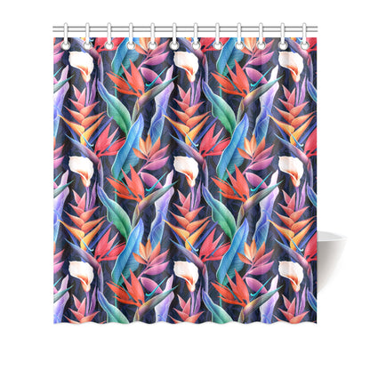 Tropical Flower Pattern Print Design TF023 Shower Curtain