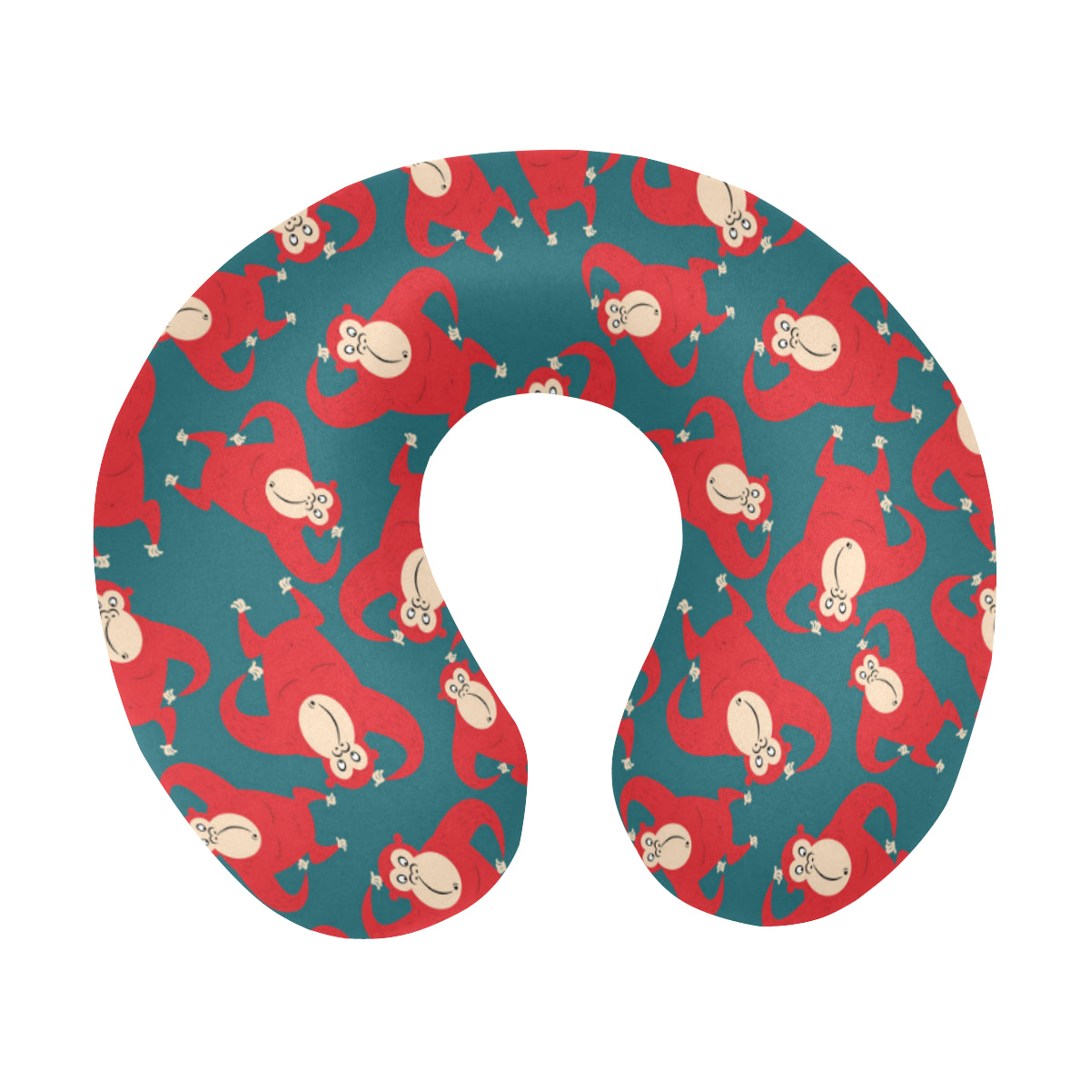 Chimpanzee Pattern Print Design 04 U-Shaped Travel Neck Pillow