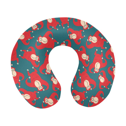 Chimpanzee Pattern Print Design 04 U-Shaped Travel Neck Pillow