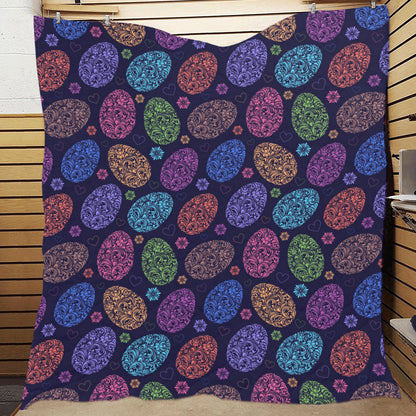 Easter Eggs Pattern Print Design RB012 Premium Quilt