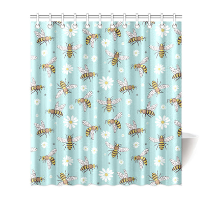 Bee Pattern Print Design BEE010 Shower Curtain