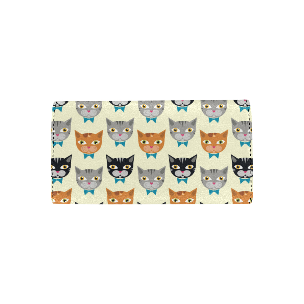 Cat Pattern Print Design 05 Women's Trifold Wallet