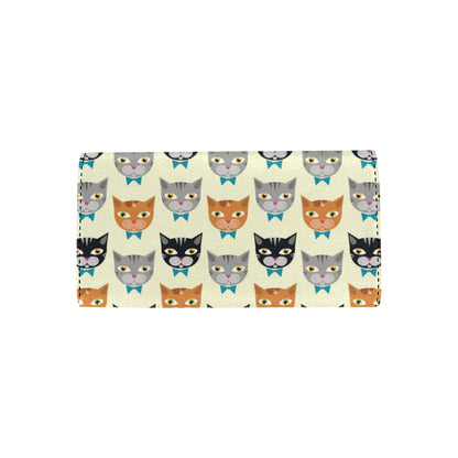 Cat Pattern Print Design 05 Women's Trifold Wallet