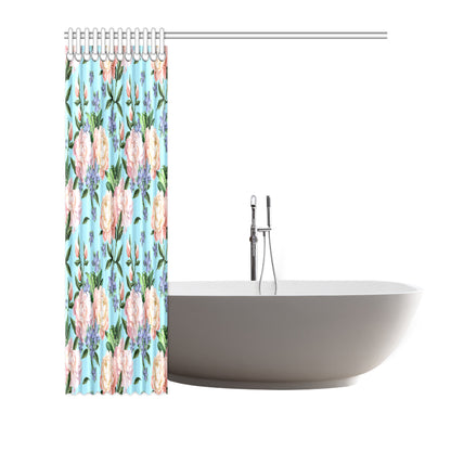 Peony Pattern Print Design PE02 Shower Curtain