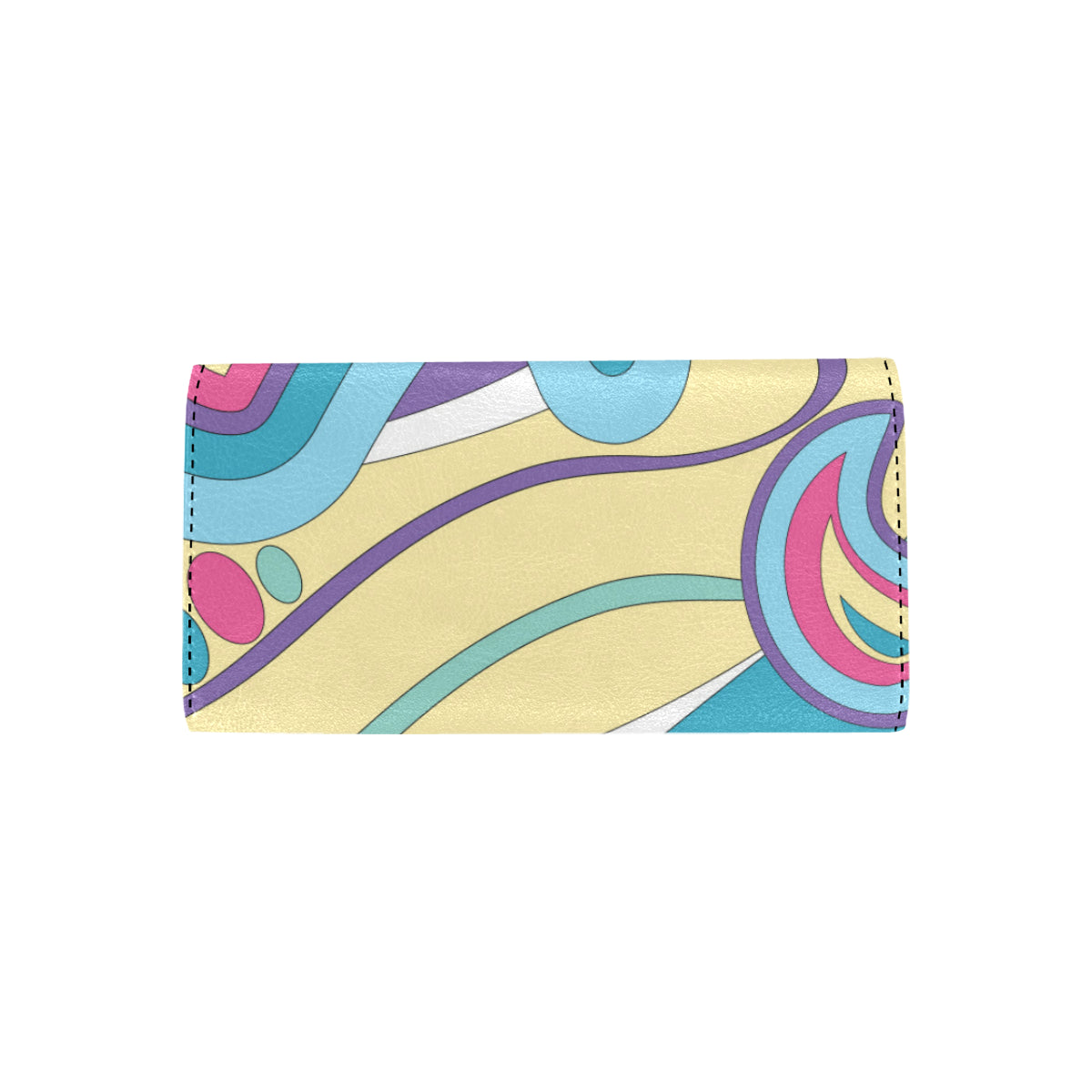 Funky Retro Pattern Print Design A01 Women's Trifold Wallet
