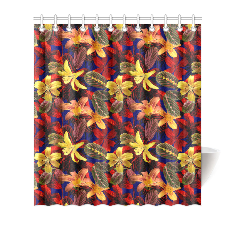 Lily Pattern Print Design LY014 Shower Curtain