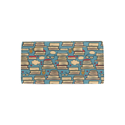 Book Pattern Print Design 03 Women's Trifold Wallet