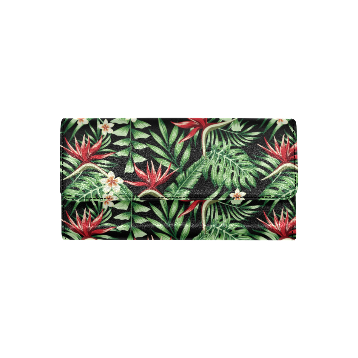 Bird Of Paradise Pattern Print Design BOP05 Women's Trifold Wallet