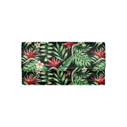 Bird Of Paradise Pattern Print Design BOP05 Women's Trifold Wallet