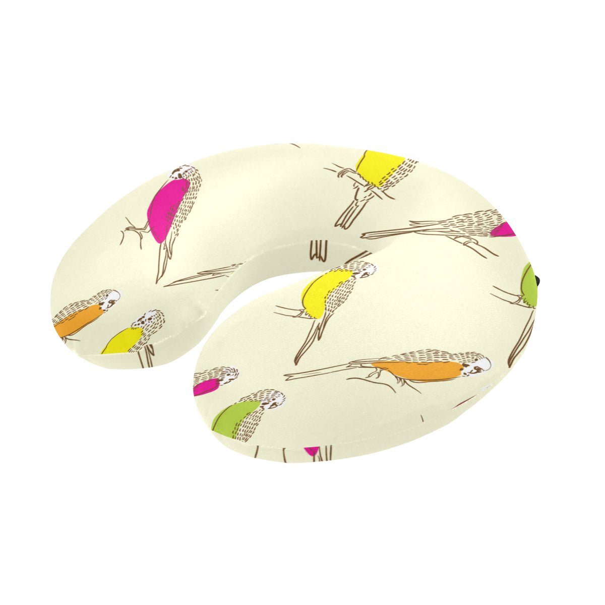 Parakeet Pattern Print Design A01 U-Shaped Travel Neck Pillow