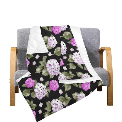 Hydrangea Pattern Print Design HD011 Premium Quilt